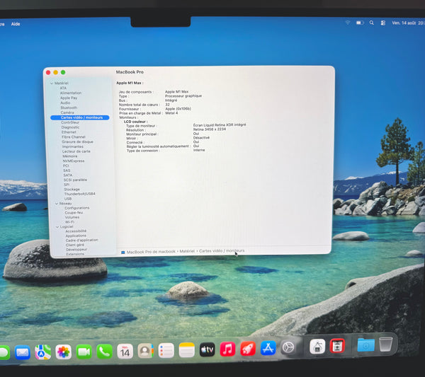 MacBook Pro 16' M1 MAX 32Go 1To 2021