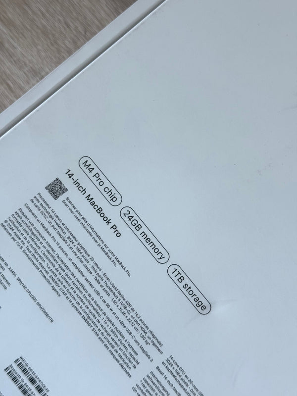 MacBook Pro 14'' M4 PRO 24Go 1To 2025