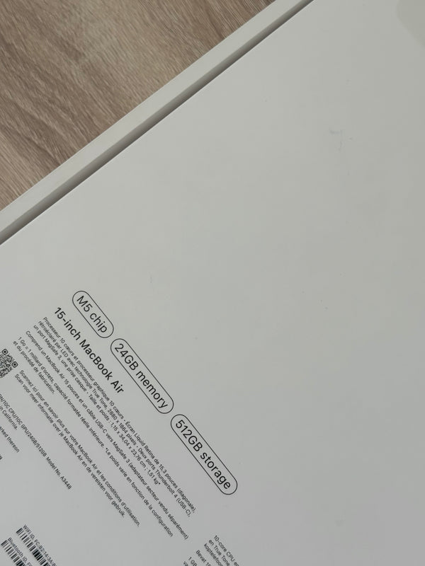 MacBook Air 15'' M5 24Go 512Go 2026